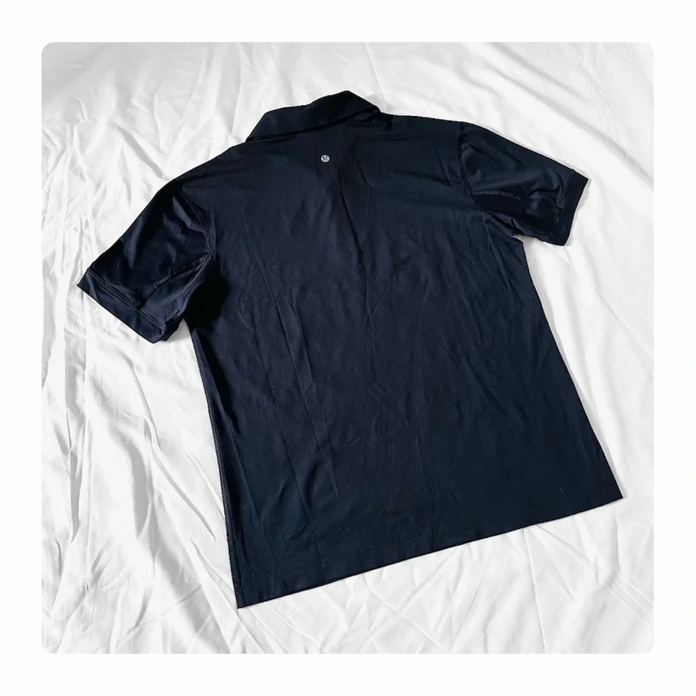 ★ Lululemon Men’s Short Sleeve Polo Shirt - Navy ★ - Picture 11 of 16